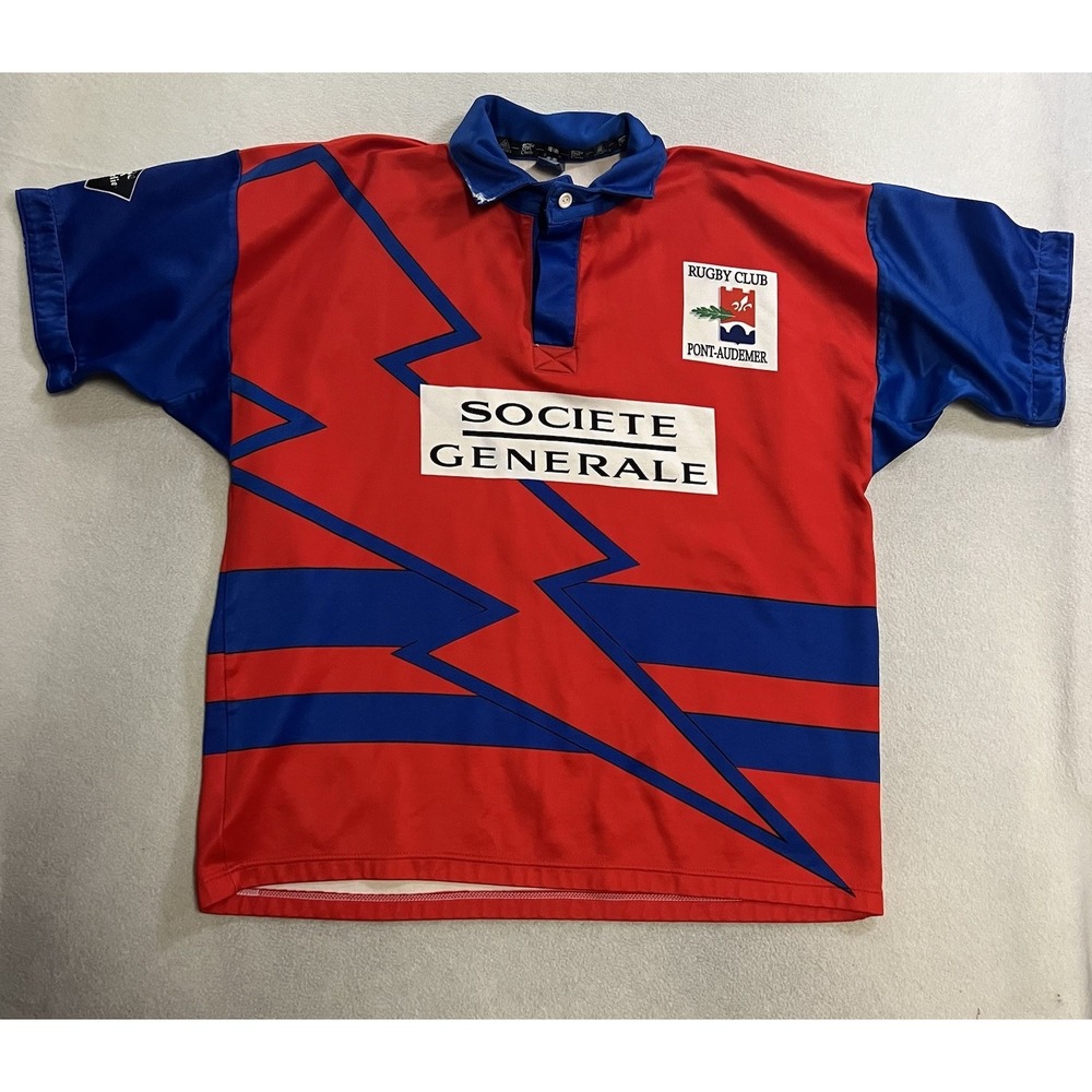 Vintage Rugby Club Pont-Audemer Polo Shirt Men's Size 2XL Allo Flock Rugby